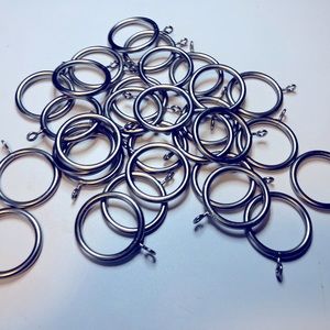 2” Satin Nickel Curtain Rings - Qty 30